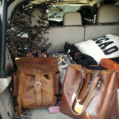 Medium Simple Backpack in Tobacco Saddleback Leather