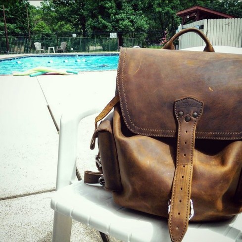 Medium Simple Backpack in Tobacco Saddleback Leather