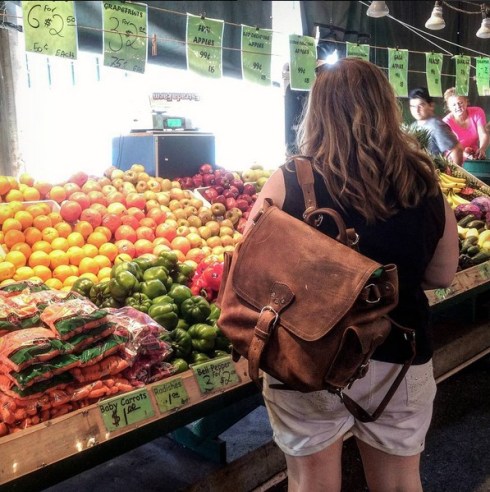 Medium Simple Backpack in Tobacco Saddleback Leather
