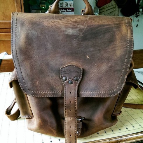Medium Simple Backpack in Tobacco Saddleback Leather