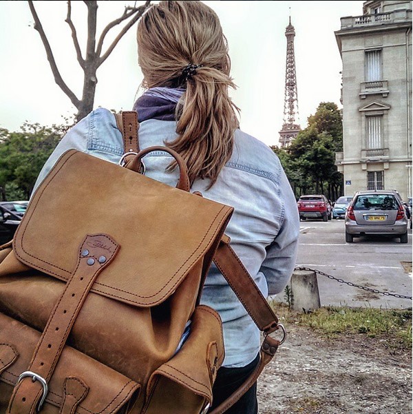 Medium Front Pocket Backpack in Tobacco Saddleback Leather
