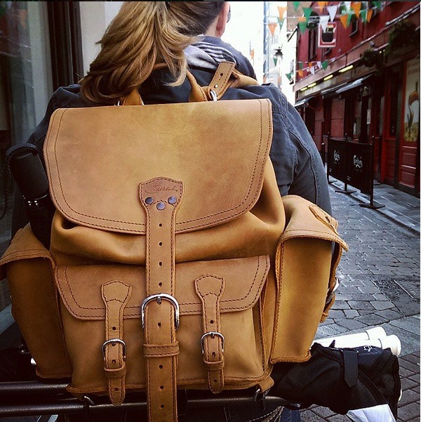 Medium Front Pocket Backpack in Tobacco Saddleback Leather