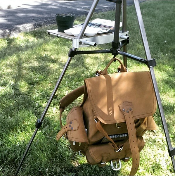 Medium Front Pocket Backpack in Tobacco Saddleback Leather