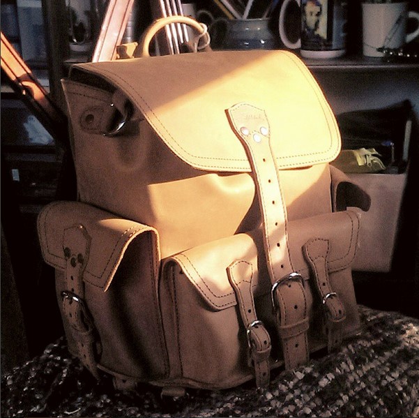 Medium Front Pocket Backpack in Tobacco Saddleback Leather