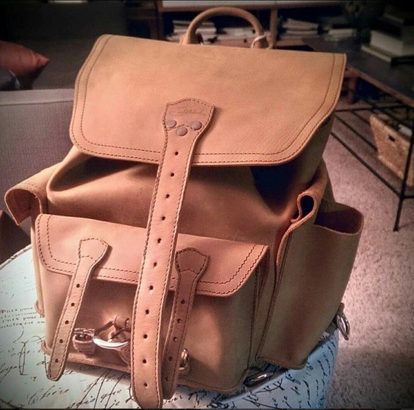 Medium Front Pocket Backpack in Tobacco Saddleback Leather