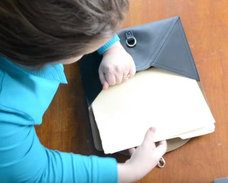 The Perfect Leather Bag Black Envelope Clutch Saddleback Leather 4